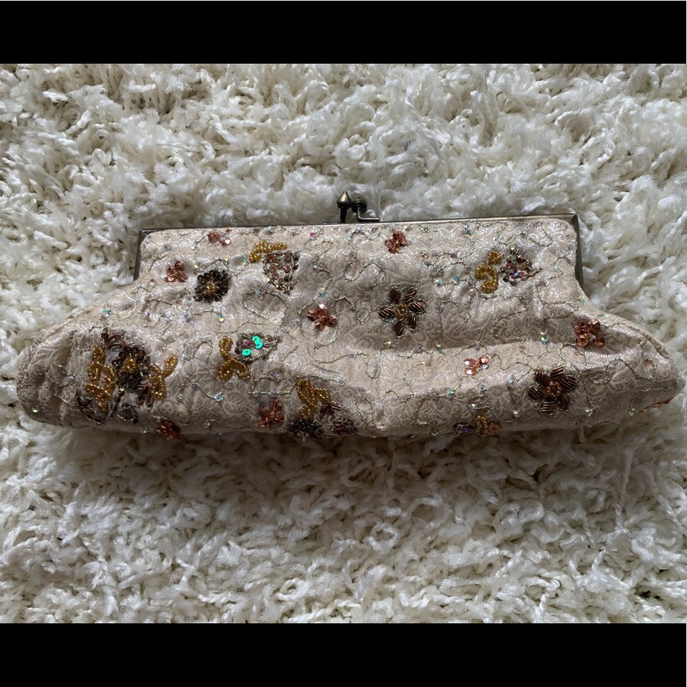 White House Black Market beaded clutch